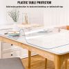 Plastic Table Cover, 46"x96"x0.08", Transparent PVC Table Protector, Rectangle Clear Desk Mat